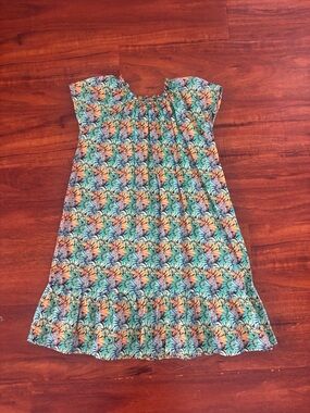 Vilebrequin Teal Orange Floral Kids Dress